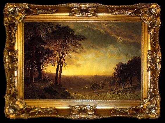 framed  Albert Bierstadt Sacramento River Valley, ta009-2